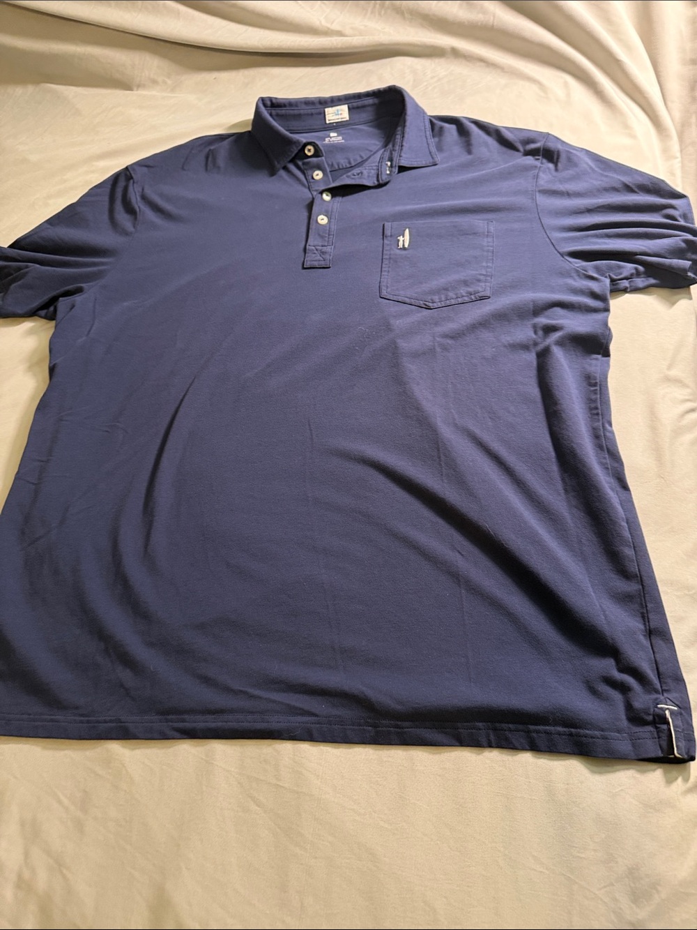johnnie-O Navy Polo Shirt with Chest Pocket